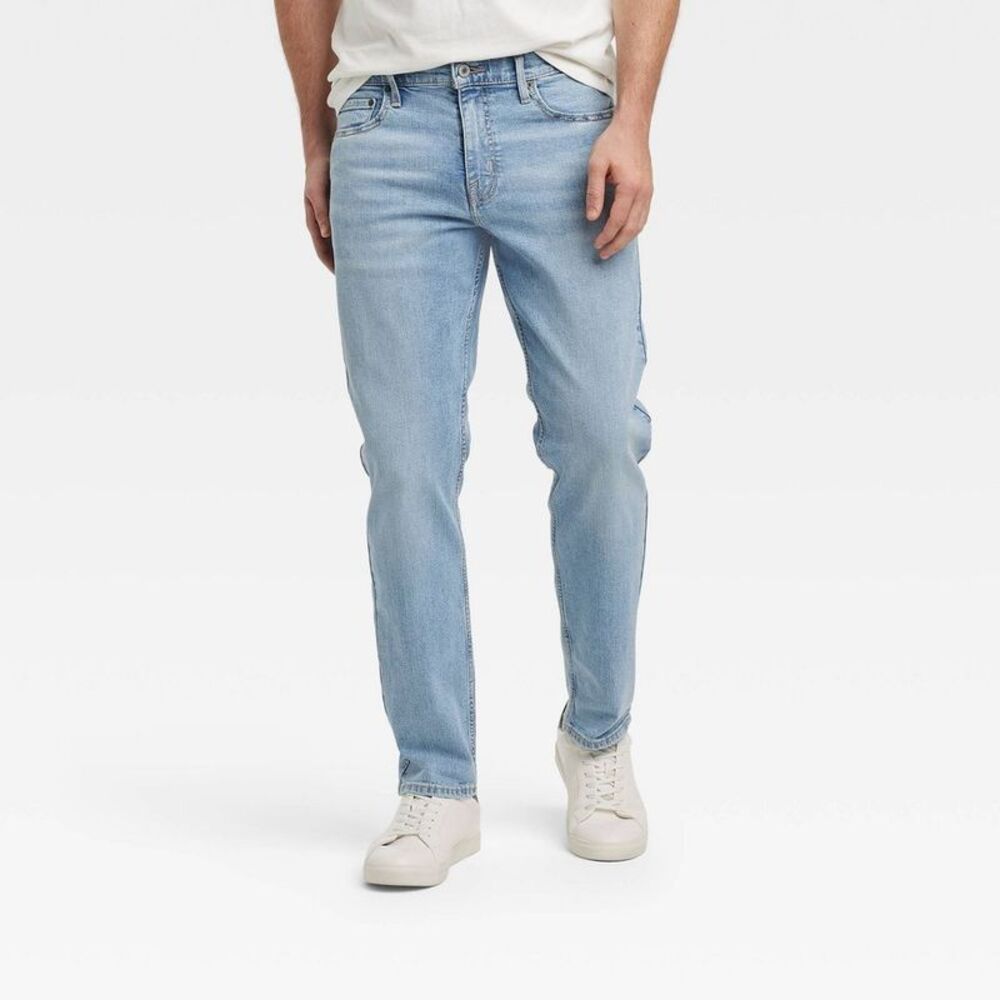 Men's Athletic Fit Jeans - Goodfellow & Co Light I Light Indigo